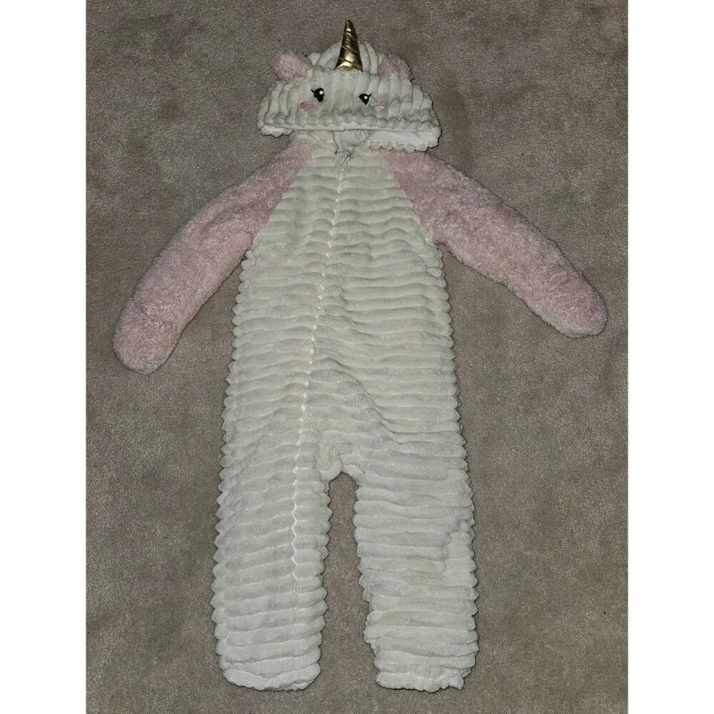 Koala Baby Unicorn Hooded Winter Snowsuit Fold Over Mittens Baby 18-24 Months